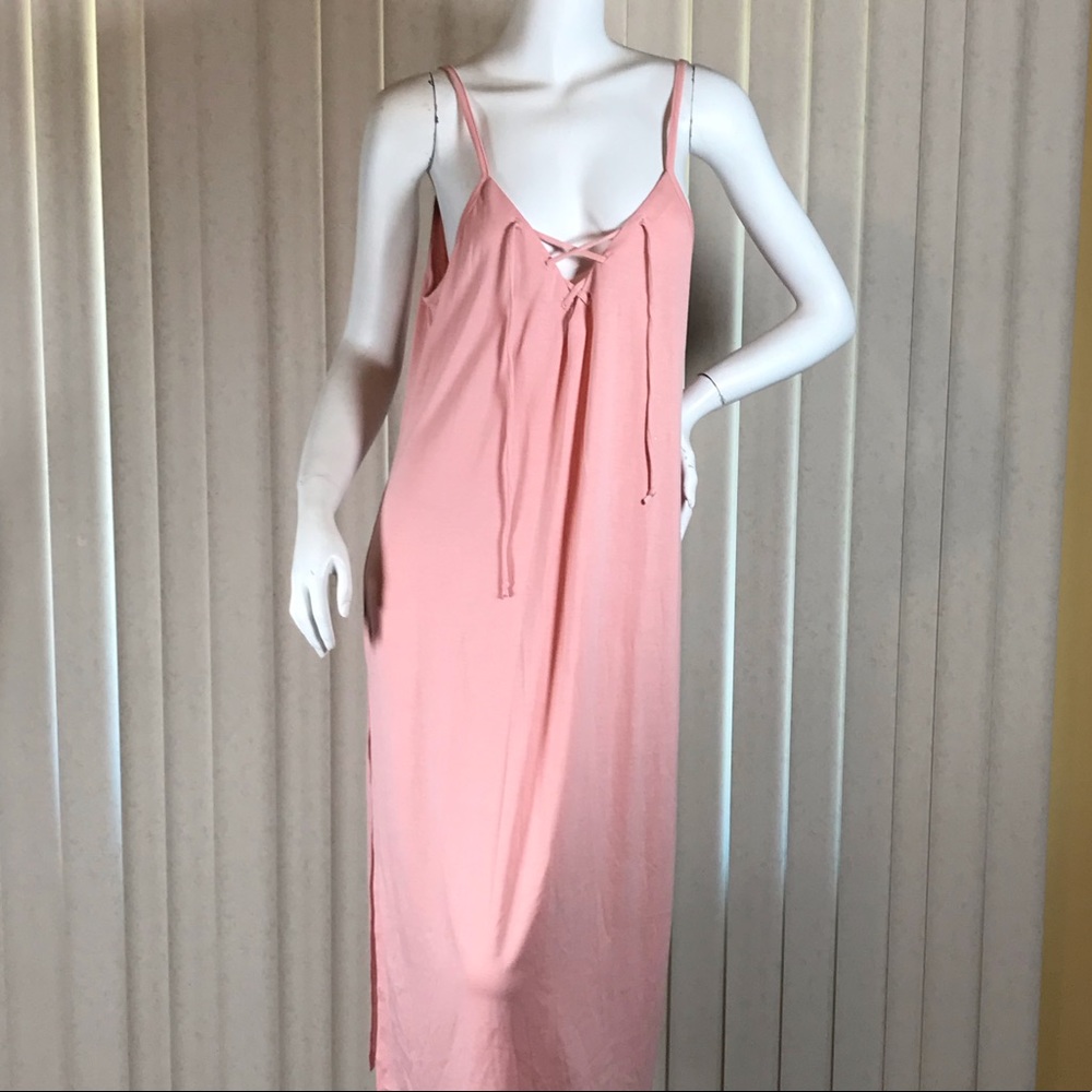 Miken Maxi Pink Beach Coverup